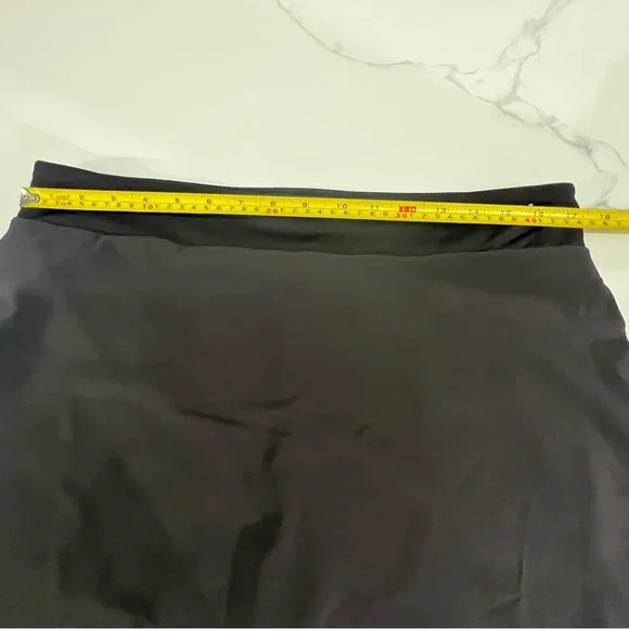 PEBBLE BEACH DRY LUX PERFORMANCE black tennis skort with back ruffle size large - Picture 6 of 6